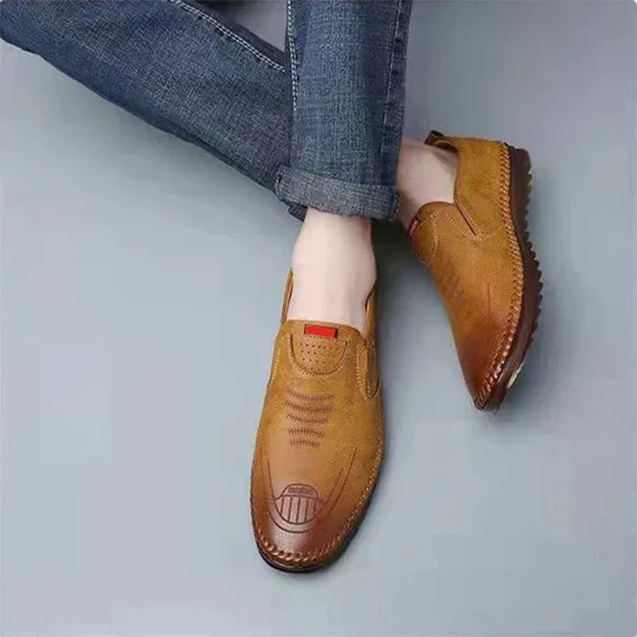 Leather Slip-On Moccasins for Men - Richard